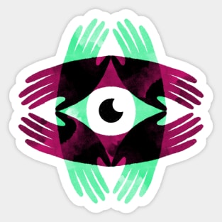 Vision at hand, version 1 Sticker